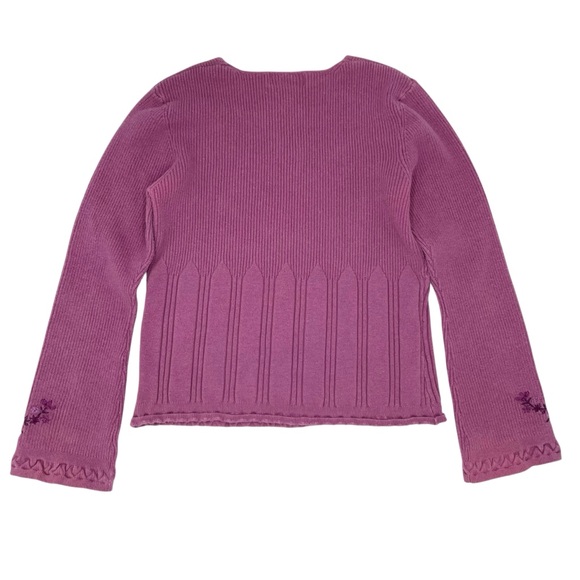 Vintage Y2K Worthington Knit Peasant Top Sweater Size Medium Mauve Fairycore - Picture 2 of 9